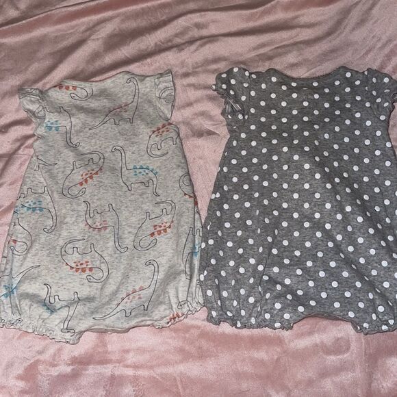 Carters 3-6 mo bubble rompers NWOT 2 pack gray - Picture 6 of 6